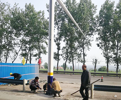 博鱼博鱼首页官网_博鱼（中国）官网_博鱼（中国）渑池县监控杆安装现场